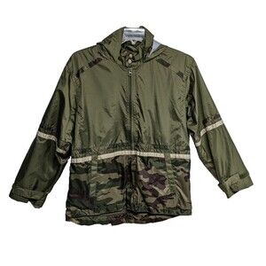 Athletech Hooded Sweater Boys 10/12 Hoodie Outerwear Athletic Camo Full Zip M